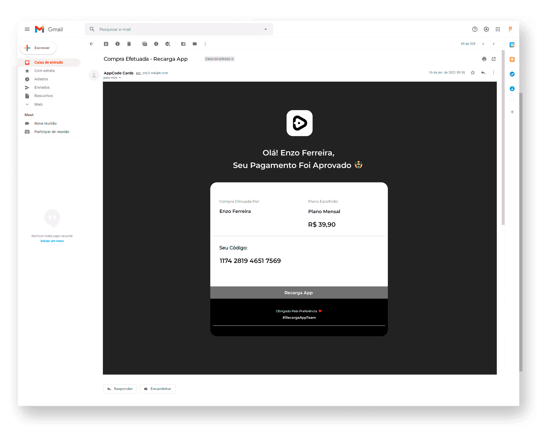 Codigo de Recarga